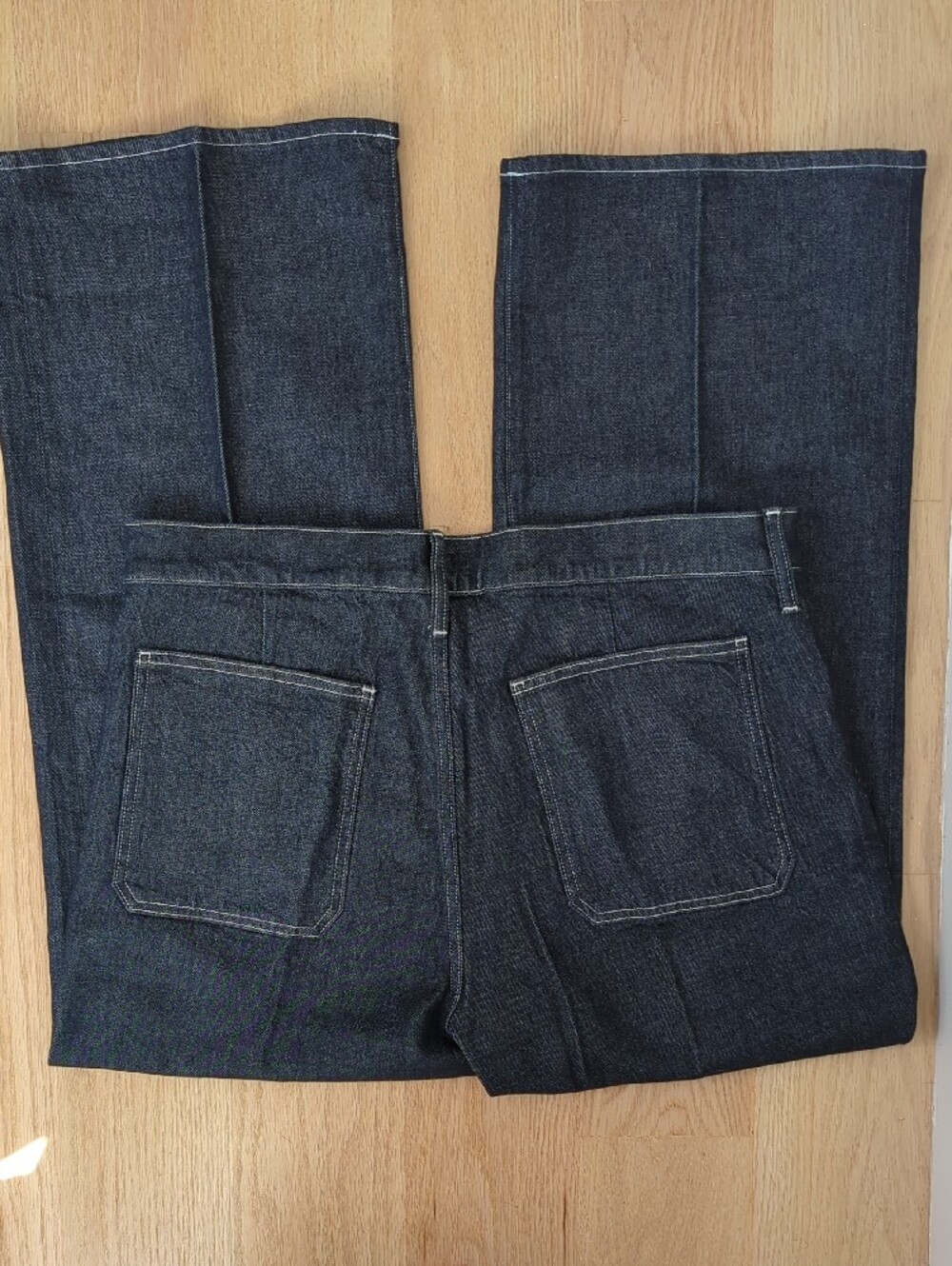 NWT J.Crew Petite Camp-Pocket Wide-Leg Jeans Dark Wash SIZE 32 PETITE - Picture 8 of 12